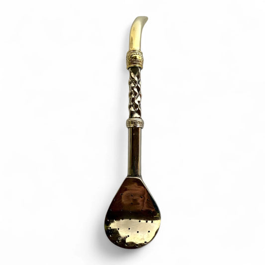 Bombilla Pico Curvo Oro
