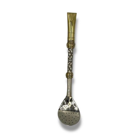 Bombilla Pico Curvo Oro